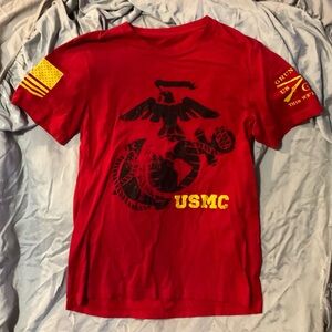 Grunt Style Red USMC Short Sleeve Tee